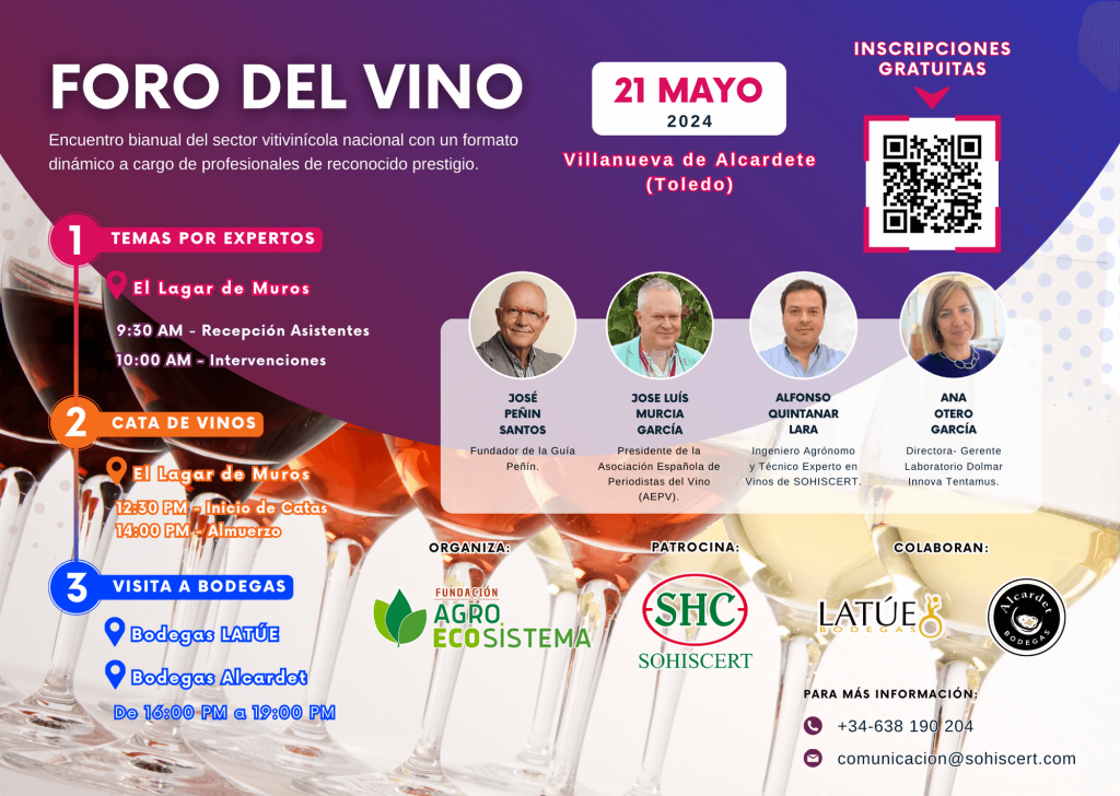FORO DEL VINO – Próximo 21 de Mayo en Villanueva de Alcardete (Toledo)